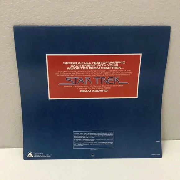 Star Trek Star Date Calendar 1982 - Picture 6 of 6